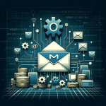 DALL·E 2023 11 19 02.06.39 A digital illustration in the same graphic style as the previous images symbolizing the concept of a postmaster email used for DNS technical manage